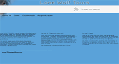 Desktop Screenshot of lonewolftours.ca